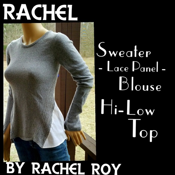 RACHEL Rachel Roy Tops - ▪️RACHEL ROY▪Lace Panel Sweater Blouse